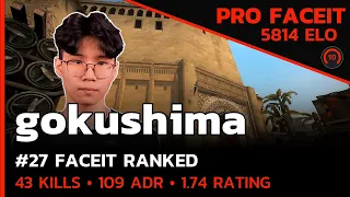 gokushima 43 KILLS ON FACEIT🔥 (MIRAGE) FACEIT LVL 10 / CSGO POV / Aug 29, 2023