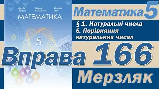 Мерзляк Вправа 166. Математика 5 клас