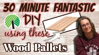 30 Minute FANTASTIC DIY using these Dollar Tree WOOD PALLETS | QUICK & EASY DIY