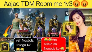 Random 3 players call me Noob / challenge for 1vs 3 TDM room ( part 123)