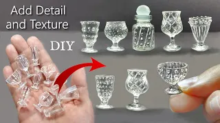 Easy Add DETAIL to DOLLHOUSE Mini Plastic / Glassware #MiniGlassware #Glassware #DollhouseGlassware