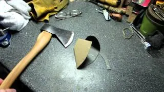 DIY leather axe sheath Part 1