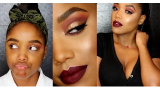 Holiday Fall Glitter Glam (Thanksgiving Inspired) Makeup Tutorial