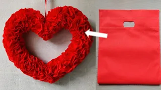 Heart Making With Cloth Bag | Valentines Day Gift | Best Out of Waste 414