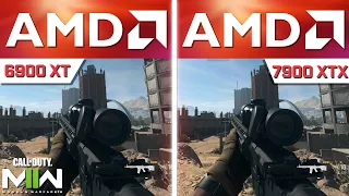 Call Of Duty Modern Warfare 2 | AMD 6900 XT vs AMD 7900 XTX | 1080p 1440p 4K 8K MAX GRAPHICS
