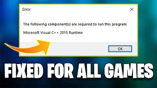 Fix The Following Components Are Required To Run This Program: Microsoft  Visual C++ 2015 Runtime