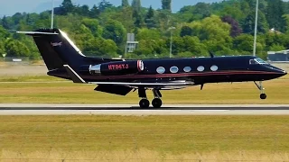 [FullHD] *RARE* VIP Gulfstream III landing & takeoff at Geneva/GVA/LSGG