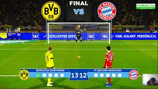 Borussia Dortmund vs Bayern Munich | Final Bundesliga - Penalty Shootout 2023 | PES Gameplay