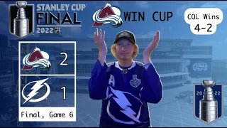 Tampa Bay Lightning Fan REACTS to Colorado Avalanche winning the 2022 Stanley Cup Final (Game 6)