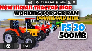 new Mod aa gaya|fs 20 indian tractor mod|fs 20 indian tractor mod download link|2GB RAM ke liye 😀