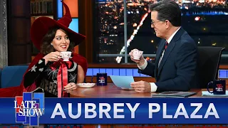 Tea At The Plaza - Aubrey Plaza Dishes On Co-Stars Michael Caine, Kristen Stewart And More