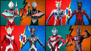 ULTRAMAN RIBUT VS RIBUT DARK, ZERO VS ZERO DARKNESS, TARO VS CHAOSROID T, GEED VS GEED DARK #ウルトラマン