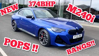 4K NEW 2022 BMW M240i EXHAUST SOUND POPS & BANGS 374 BHP Visual Review