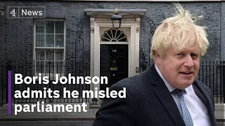 Boris Johnson admits misleading Parliament but denies it was intentional