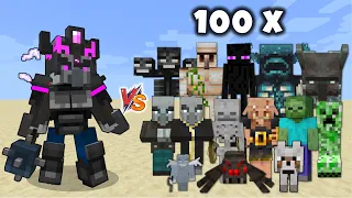 Giant Royal Guard vs All Minecraft Mobs x100