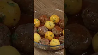 The best meatballs and potatoes recipe in the world!#shorts