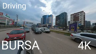 Bursa city (Nilüfer) 4K - Driving Downtown (Turkey)