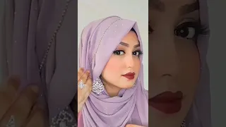 Hijab tutorial with earrings ♥️🥰 #hijab #tutorial #shorts #beautiful