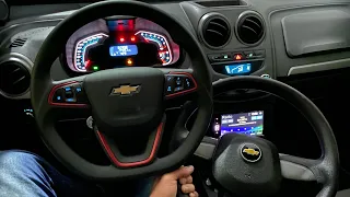 Chevrolet Montana com volante multifuncional instalado no sistema original @mssoundosasco