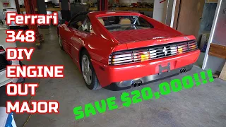 $25,000 MAJOR SERVICE?!?! Naa, let's DIY it! Ferrari 348 Major Part 1