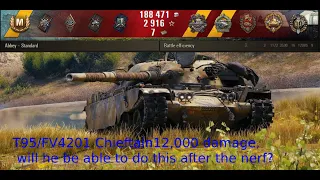 T95/FV4201 Chieftain. world of tanks replays. 12,000 damage,9 frags.Mega battle on Imba