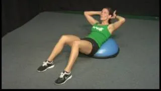 Bosu Ball Exercises : Bosu Ball Exercises: Basic Crunches