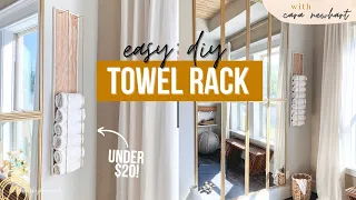 DIY TOWEL HOLDER FOR GYM / diy modern hand towel rack - home gym towel holder