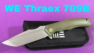 WE knife model 709B linerlock flipper knife with G10 scales and D2 blade steel