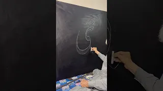 Arabic Calligraphy With Chalk 🧑🏻‍🎨❤️ #shorts