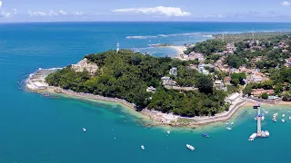 Um Drone em Morro de São Paulo, Cairu, Bahia, Brasil