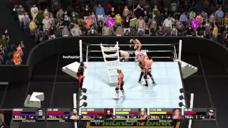 Tyson Kidd Backflip Off Ladder To The Outside Of The Ring - WWE 2K16 Private Match With Friends