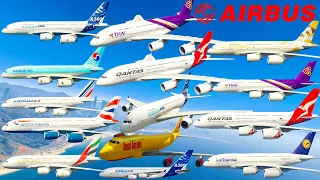 GTA V: Airbus A380 Airplanes Best Extreme Longer Crash and Fail Compilation (60FPS)