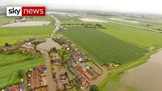 Lincolnshire:  Two months of rain in just two days