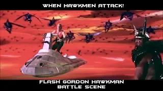 Cinematic Masterpiece, Hawkmen attacking the Ajax war rocket in Flash Gordon | 1980