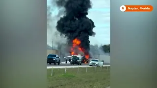 Two dead after jet crash lands on Florida highway | REUTERS