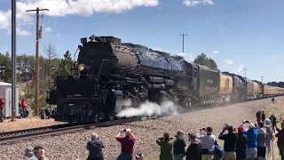 Big Boy 4014 & The Living Legend 844 Double Heading  Harriman Wyoming 4K Wheel Slip Steam Engine