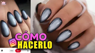 CÓMO HACER Efecto AURA BLANCO⚪️/NEGRO⚫️ * paso a paso |NailsByKaren