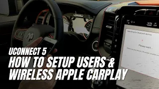 How To Setup Uconnect 5 | User Profiles, Homepage, Bluetooth & Apple CarPlay/Android Auto