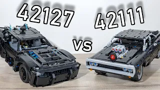 LEGO 42127 vs LEGO 42111 | LEGO Movie Cars Comparison | 42127 Batman Batmobile | 42111 Dogde Charger