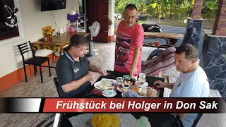 # 3 Frühstück bei Holger in Don Sak in Thailand.