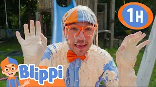 Blippi's Fizzy Slime - Science Funpit! | Fun Science Videos | Kids Entertainment (1 Hour)