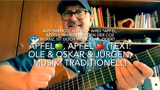 Apfel 🍏 , Apfel 🍎 (Text: Ole & Oskar & Jürgen, Musik: Traditionell) hier gespielt v. Jürgen Fastje