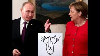 Путин озадачил Меркель и Макрона рисунком.