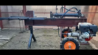 Prezentare despicator lemne hidraulic construit acasă. Homemade hydraulic log splitter.