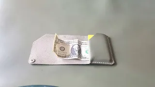 Handmade minimalist leather wallet.  slim leather wallet. leather card wallet.