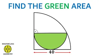 area semicircle | geometry booster | math olympiad | geometry problems | Masterclass Geometry