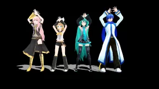 MMD Luka, Rin, Miku, Kaito - Levan Polkka (All Original Voices)