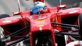 Alonso Mistake in Eau Rouge 2013 Spa