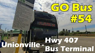 4K GO Bus 54 Ride From Unionville To Hwy 407 Bus Terminal (Duration 25min)