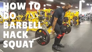 How to : Do barbell Hack Squat | Demonstration & Rep ranges included
